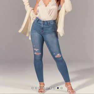 Abercrombie ripped high rise jean leggings